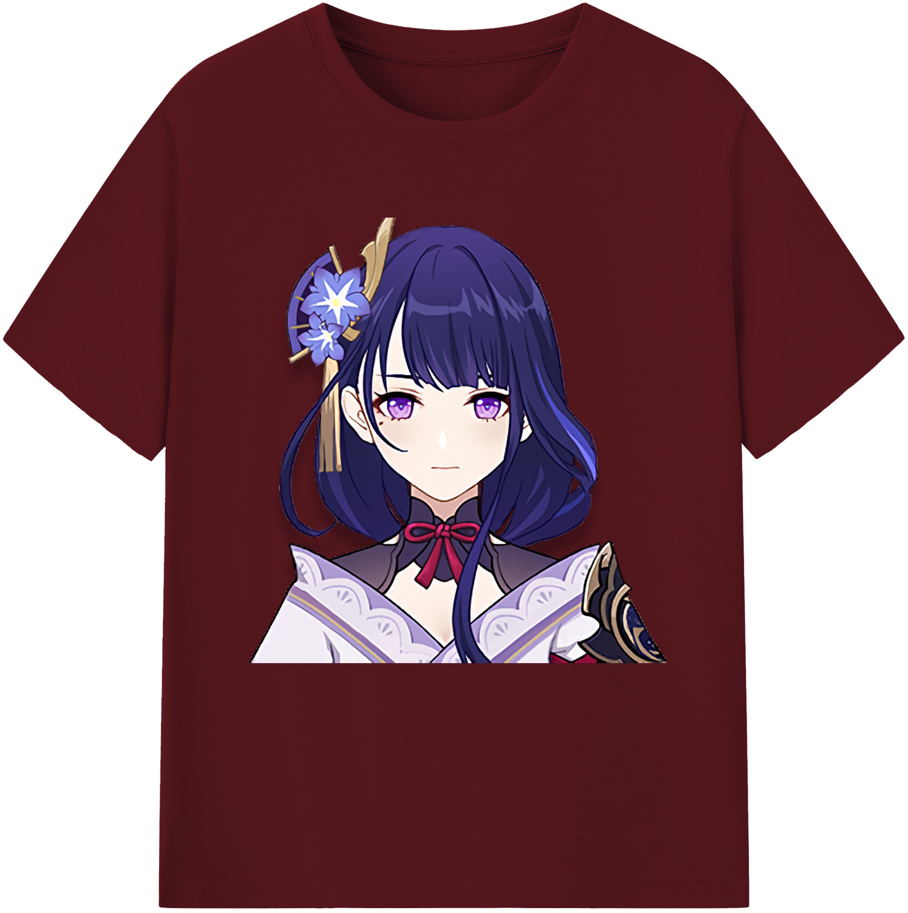 げんし神 雷電将軍 らいでんしょうぐん genshin Raiden Shogun 綿100％半袖Tシャツ（フロントプリント）